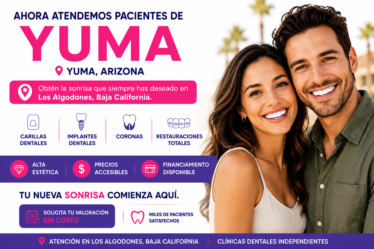 Carillas dentales para pacientes de Yuma Arizona en Los Algodones